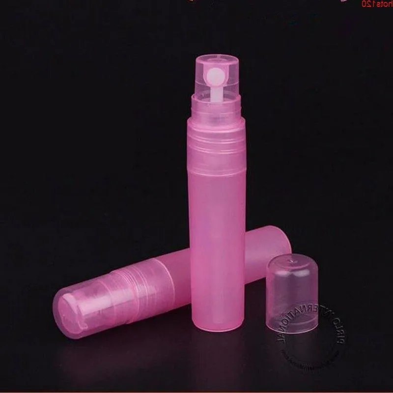 30pcs / lot Promotion 5ml en plastique rose vaporisateur vide 1 / 6oz rechargeable femmes mini cosmétique parfum conteneur petit parfum pothood qté Fqdt