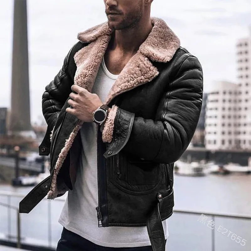 Mens Business Leather Jacket: Windproof, Warm, And Mens Business Leather Jacket: Windproof, Warm, And