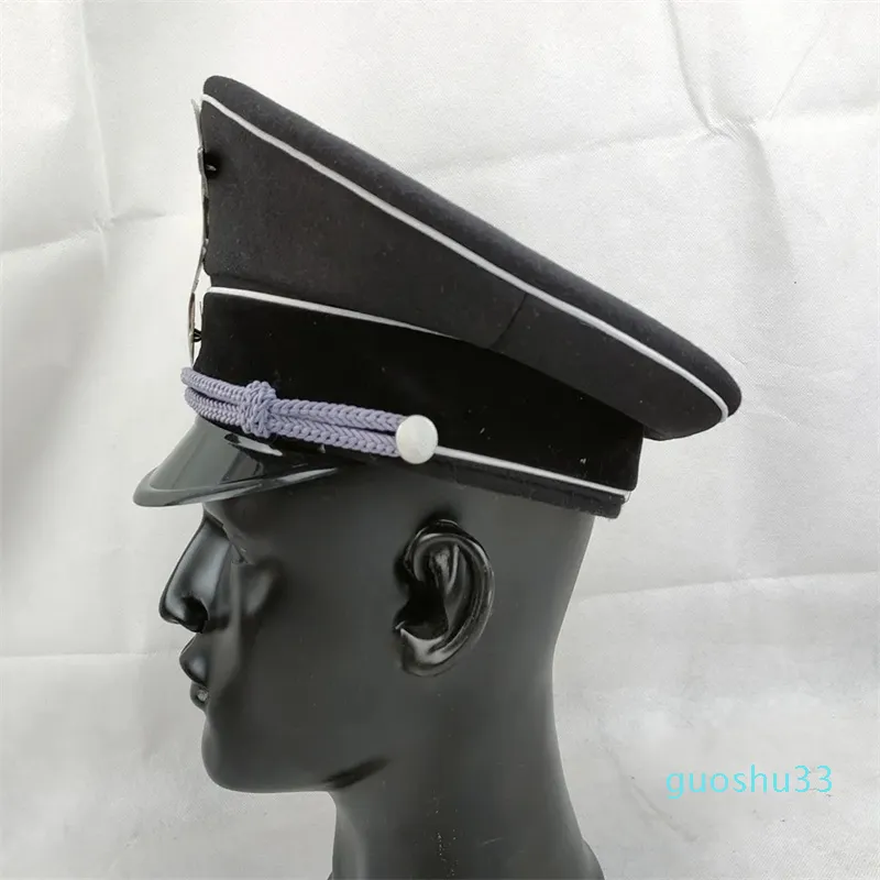 Berets Military Germany Elite Office Black Wool Field Hat Cap Cap