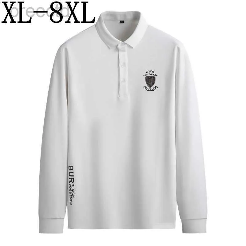 Polos masculinos 8xl 7xl 6xl novo design de luxo camisas manga polos qualidade camisa polo roupas casuais ldd240312