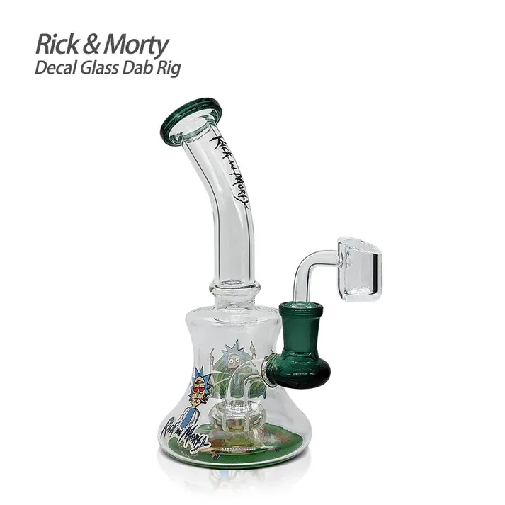 왁스 마이드 7.08 ''Rick and Morty Glass Dab Rig