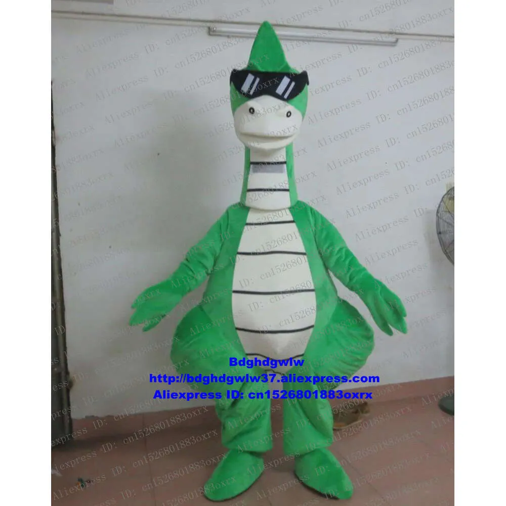 Maskot Kostümleri Yeşil Iguanodon Brontosaurus Rapator Dinosaur Maskot Kostüm Karikatür Karakter Yaygın Grad Night ZX1154