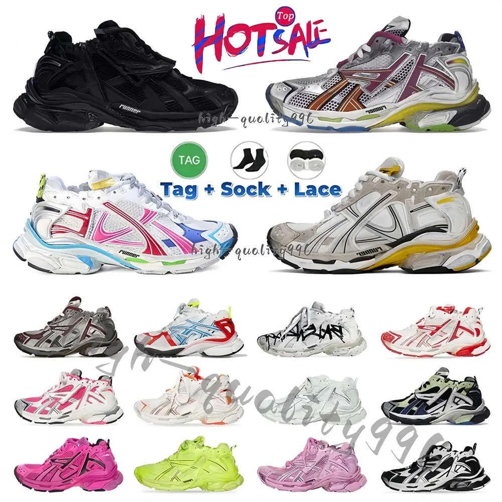 2024 Chaussures de course de créateurs Runner 7.0 7.5 Runner 7 Noir Blanc Rose Bleu Rose Gris Beige Vin Graffiti Couleur Toutes les chaussures habillées d'extérieur décontractées pour hommes et femmes noires