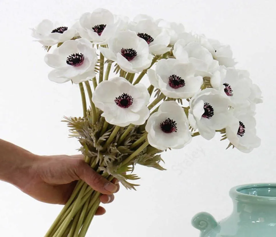 レアルタッチ人工アネモンシルクフローレス結婚式のための偽の花をホーム庭の装飾的な花輪das427598274