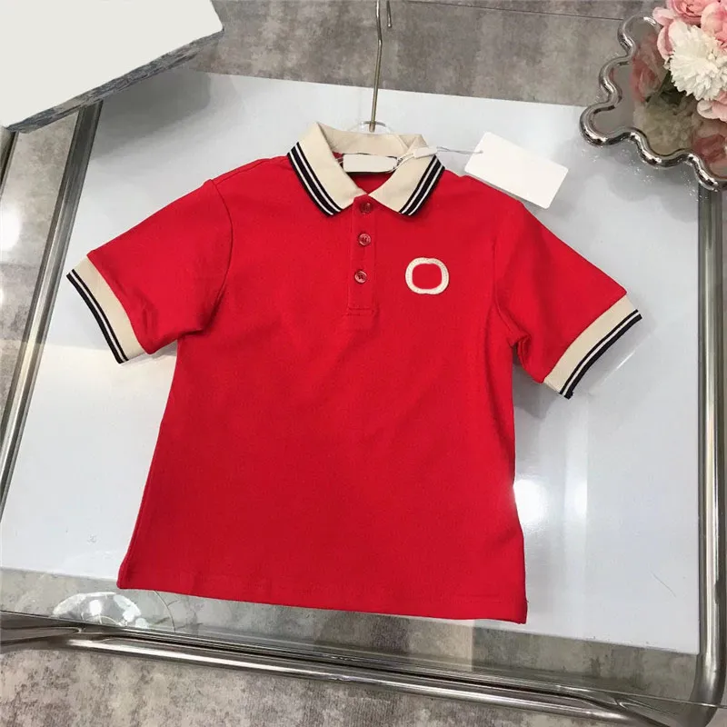 Baby designer kläder nyaste barn t-shirt kort ärm stickad topp klassisk brev broderi vår autume sommar polo skjorta barn pojkar flickor kläder