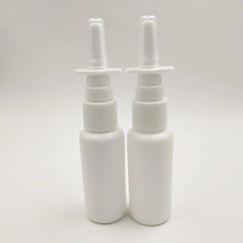 120 Stuks 30 Ml/1 Oz Witte Plastic Medische Neusspray Flessen Pomp Spuit Container Flacon Pot Voor Wassen toepassingen Ktulx