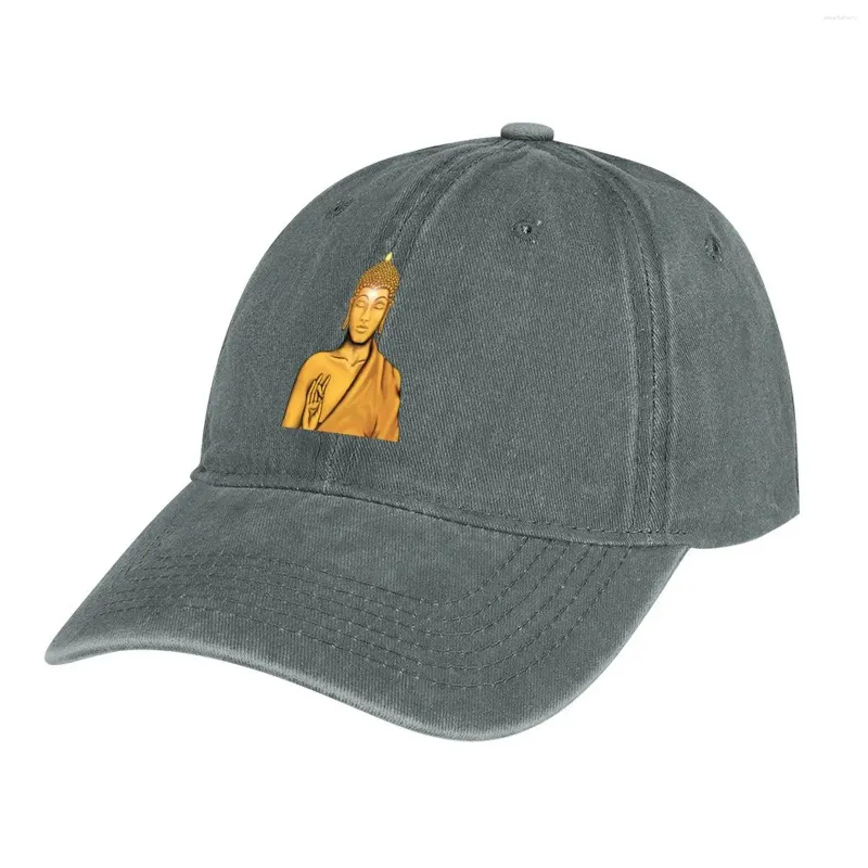 Bérets illuminés Golden Buddha Cowboy Hat Visière thermique Dur Mignon Thé Femmes Hommes