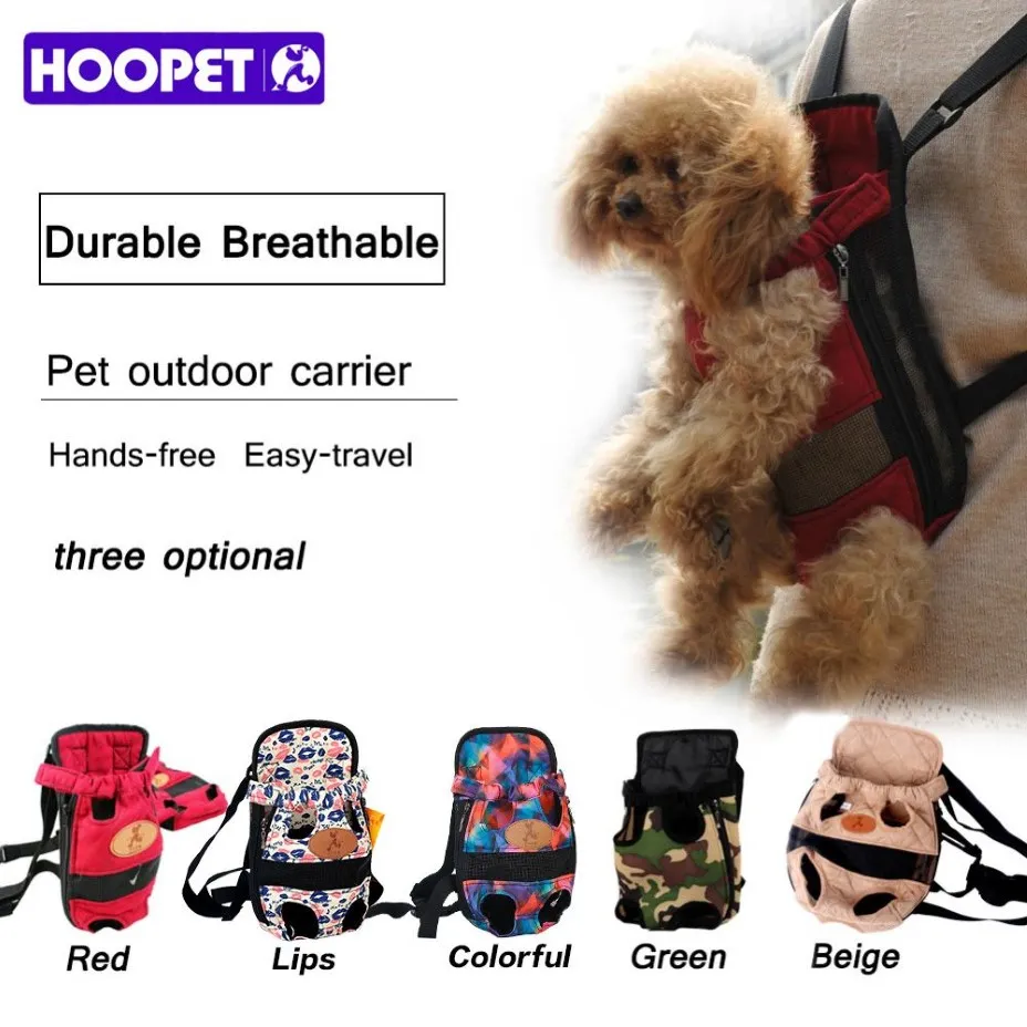 HOOPET Trasportino per cani moda colore rosso Zaino da viaggio per cani borse per animali traspiranti a spalla marsupio per cuccioli2885