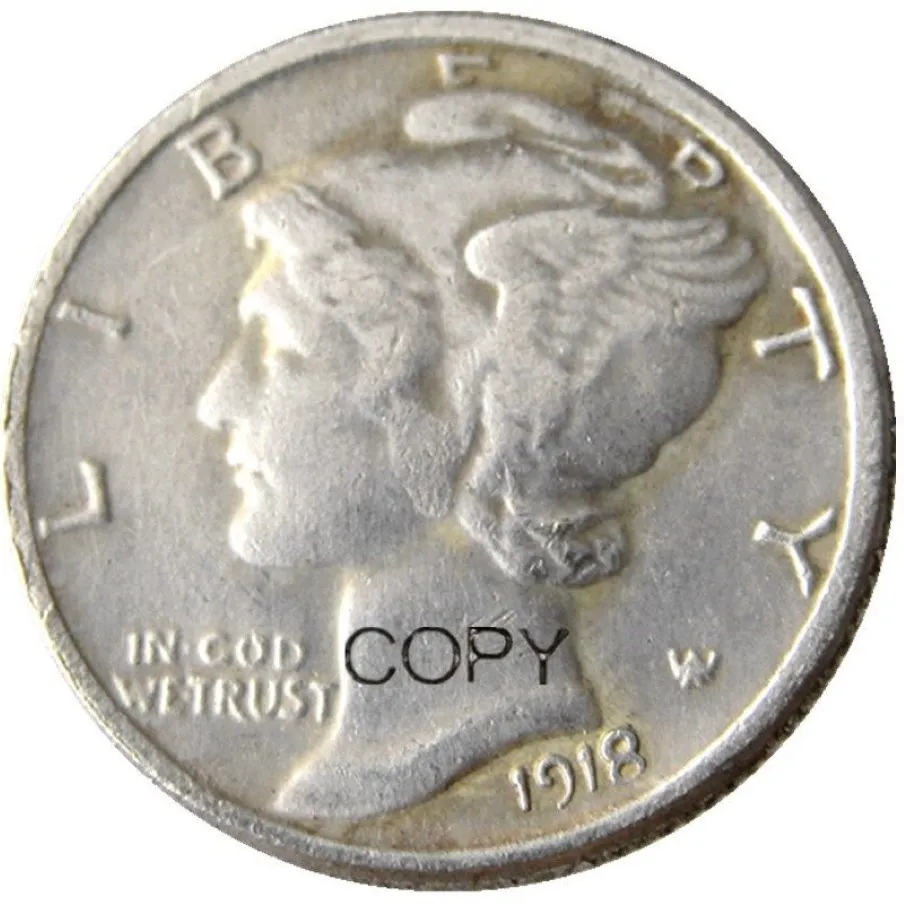 Американские даймы Меркурия 1918 года P S D посеребренные ремесленные копии монет металлические штампы заводские 283P