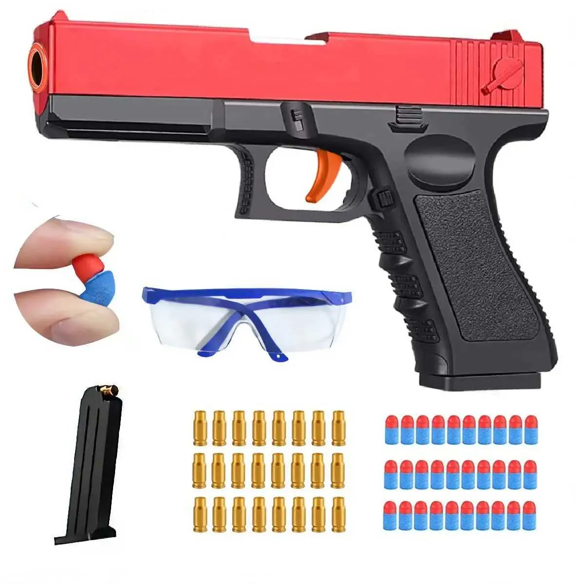 Gun Toys Pistolet jouets pistolet jouet pistolet lanceur Blaster balle molle pistolet G17 USP Colt pistolet pour enfants adulte jouer en plein air cadeaux d'anniversaire pour garçons 2400308