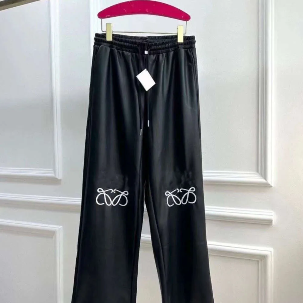 2024SS LO Women Pants Designer Byxa Womens Fashion Graphic Brodery Straight Leg High midje Sweatpants Spring One Color