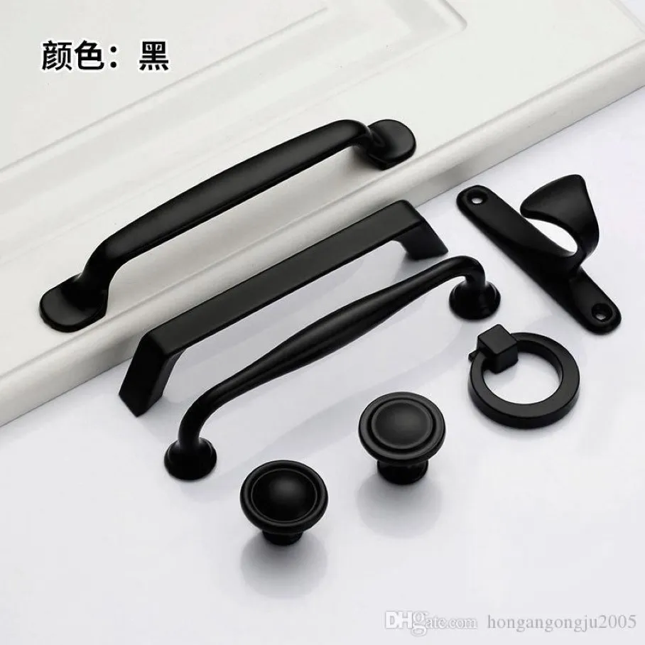 Aluminum Black Paint Cabinet doors handles pulls for cabinets shoe cabinets wardrobes pulls holder drawers holder wine cabinets h3100