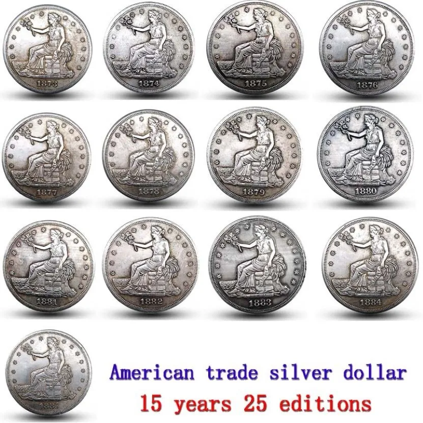 American Coin Set 1873-1885 -P-S-CC 25PCSコピーCOIN234F