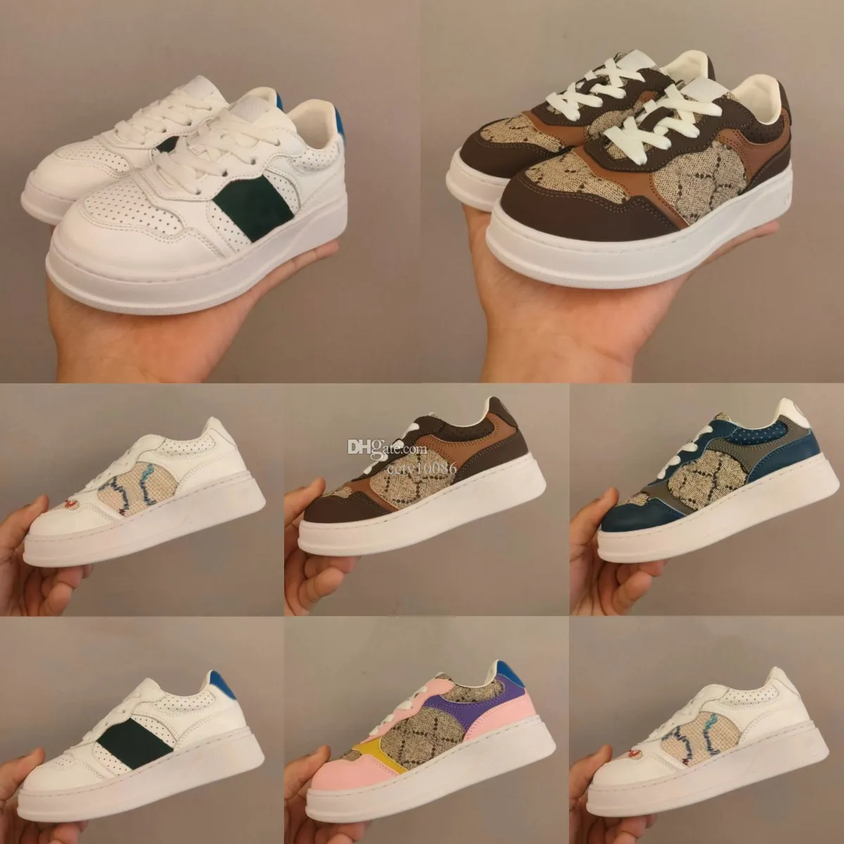 Baskets pour enfants Ace Chaussures pour tout-petits Plate-forme Garçons Baskets de tennis basses Enfants Filles g Lettre Imprimé Chaussure Enfant Jeunesse Casual Marque de créateur Vintage Marque de luxe Noir