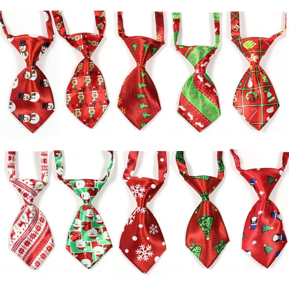 Christmas Pet Neckties Puppy Dog Cat Kids Small Neck Ties Adjustable Neckties Collar Dog Accessories Pet Supplies333h