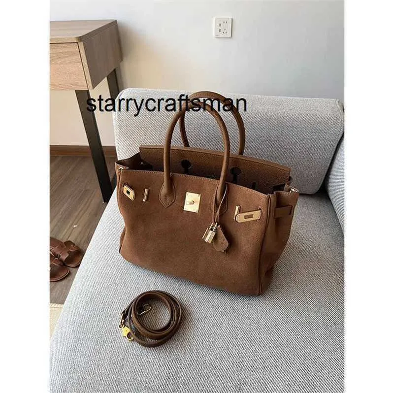 Women Handbag l Crossbody Tote Bag for Women 2024 New High End High Capacity Frosted Suede Handbag 1N76