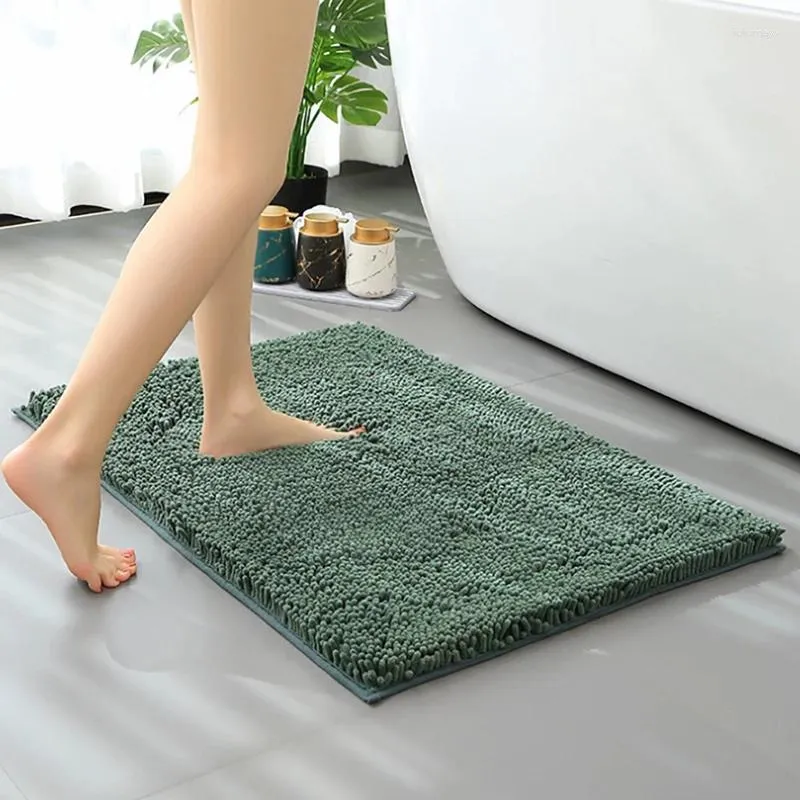 Tapis de bain en Chenille Extra doux, pour salle de bain, absorbant, antidérapant, en peluche, pour baignoires, douches et sous l'évier, vente au détail