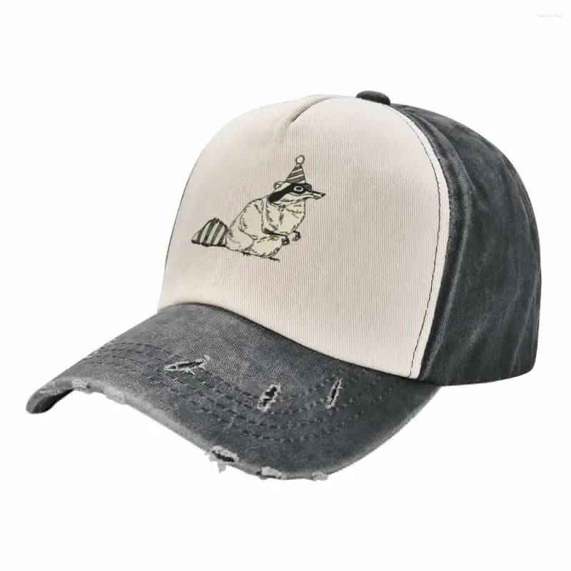 Ball Caps Raccoon With A Birthday Hat Baseball Cap Wild |-F-| Military Man Woman Hats Men's