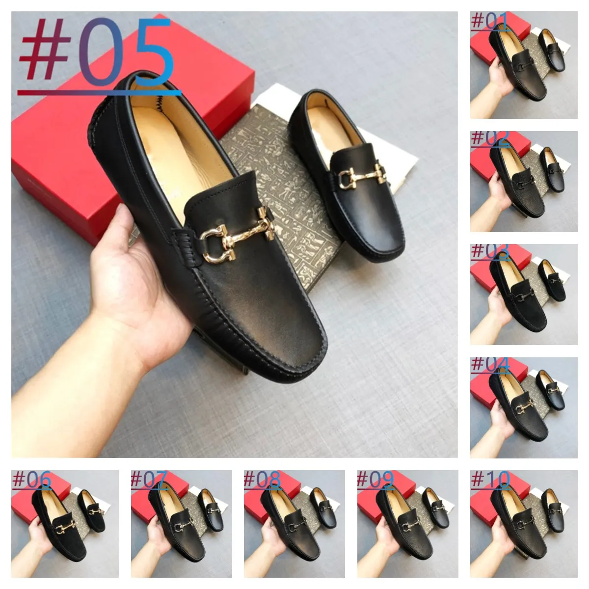 26 Modell echtes Leder Herren Designer-Loafer-Schuhe Luxusmarke Herren luxuriöse Mokassins atmungsaktive Slip-on-Schwarz-Grün-Orange-Fahrschuhe Größe 38-46