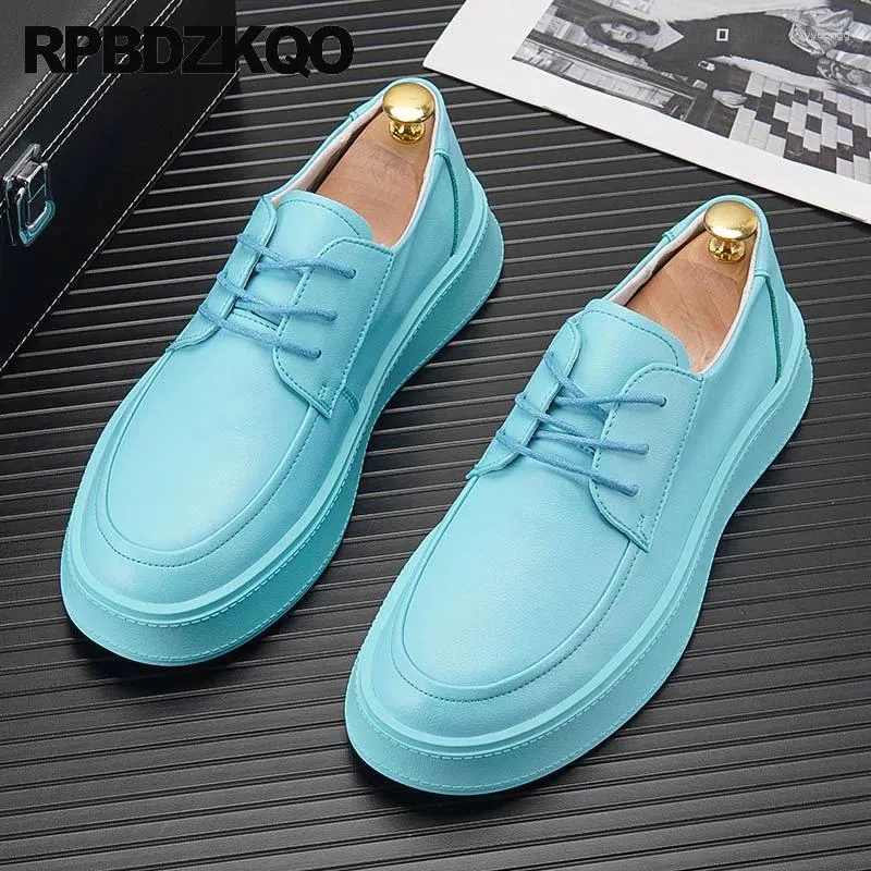 Casual Shoes Men Flatforms Athletic Derby Lace Up Flats Trainers Hiss Rund Tå Skate Tjock Sole Sport Muffin Dress Business Business