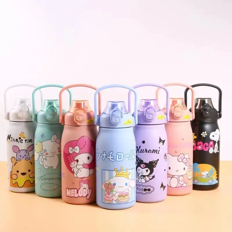 Kuromi Thermos Waterfles Anime Kawaii My Melody Student Draagbare Wacuum Kolf Geïsoleerde Water Cup Kid Gift