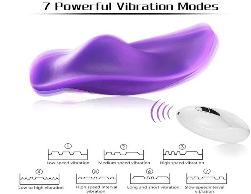 Vibradores Controle Remoto Sem Fio Vibrando Ovo Sex Toys Portátil Estimulador Clitoral Invisível Calcinha Silenciosa Vibrador Para Women5906282