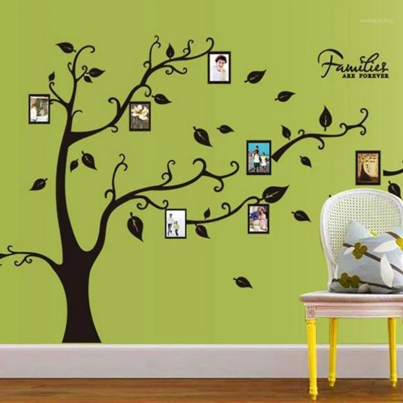 DIY 가족 PO 프레임 트리 벽 스티커 홈 장식 거실 침실 벽 데칼 포스터 홈 장식 벽지 1257N