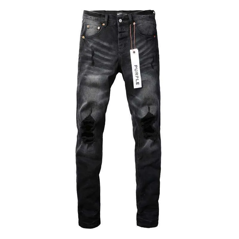 Men's Jeans Purple Brand Jeans American High Street Black