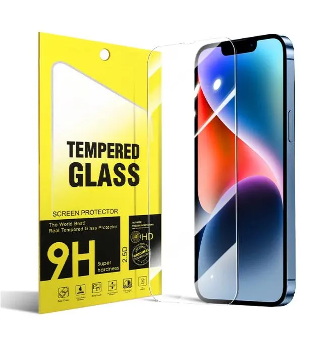 iPhone 15のスクリーンプロテクター15 11 Pro Max XS Max XR Temered Glass for iPhone 7 8 Plus Samsung A20 A10プロテクターフィルム0.3mm