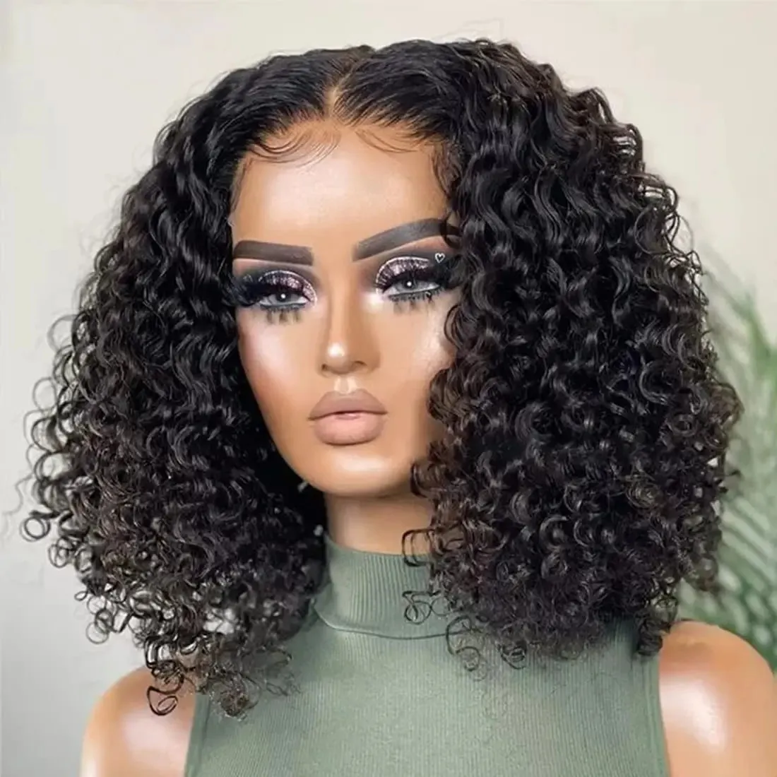 Kort Krullend Bob Pruiken 13X4 Lace Front Menselijk Haar Pruik Braziliaanse Maagd Kinky Krullend Sluiting Pruiken Pre Geplukt met Baby Haar