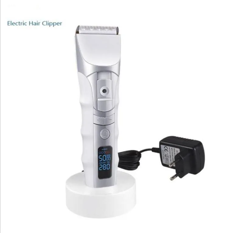 LCD professionnel adulte tondeuse à cheveux tondeuse à barbe hommes électrique précision garniture toiletteur machine coupe de cheveux salon de coiffure coiffure8177318