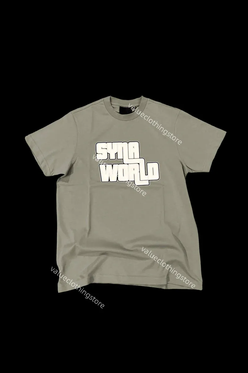 SYNA WORLD × Wasted Youth T-shirt m size Mens Syna World T-Shirt TEE - BLACK/YELLOW and TRAP STILL RUNNIN