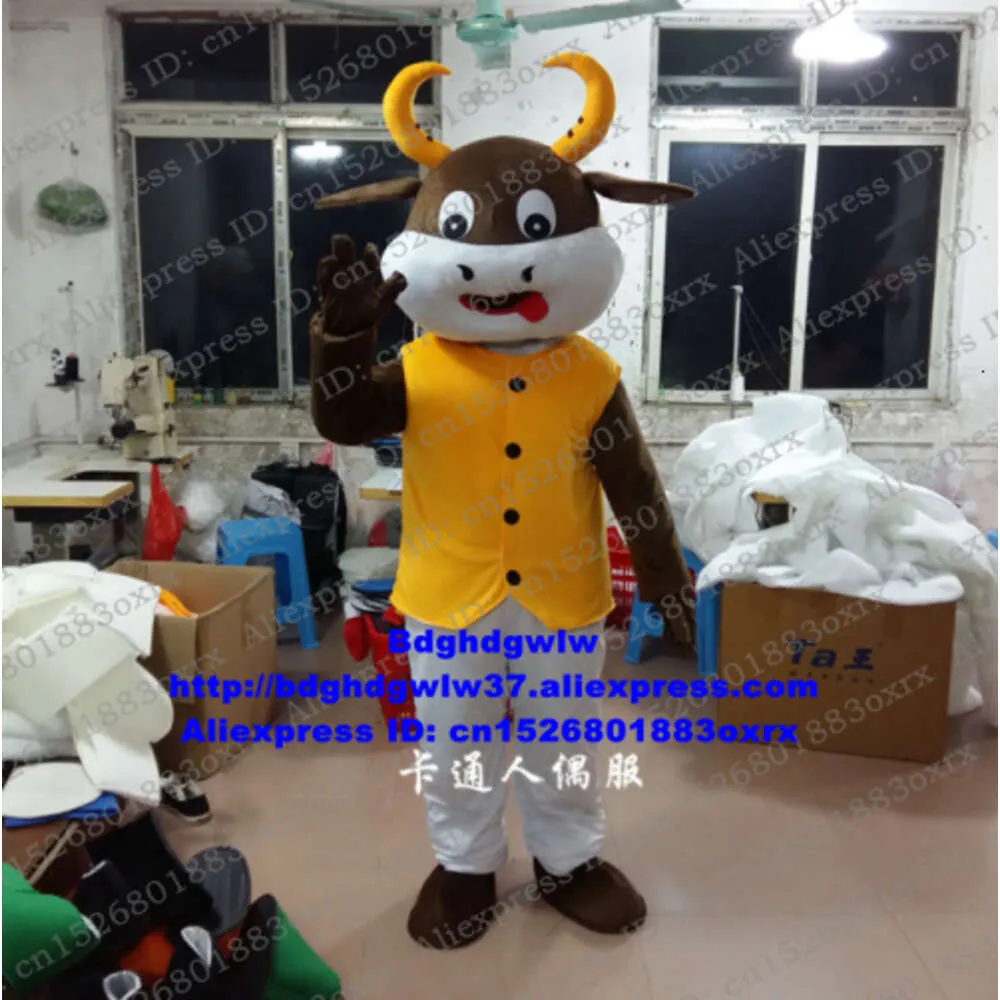 Kostiumy maskotki Bull wox y Cow Cow Calf Mascot Costume dla dorosłych kreskówek strój postaci garnitur rodzic-dziecko impreza wakacyjna ZX2902