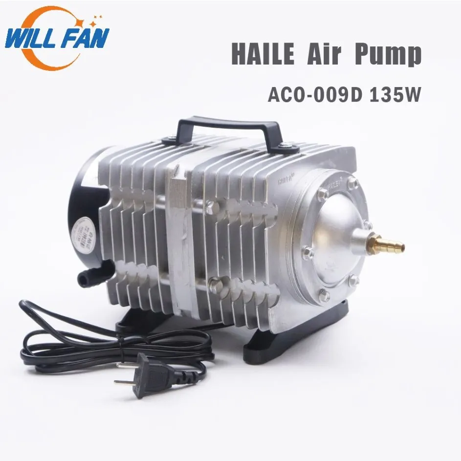 Will Fan Hailea Air Pump Aco-009D 135w Electrical Magnetic Air Compressor For Laser Cutter Machine 125L min Oxygen pump Fish249U