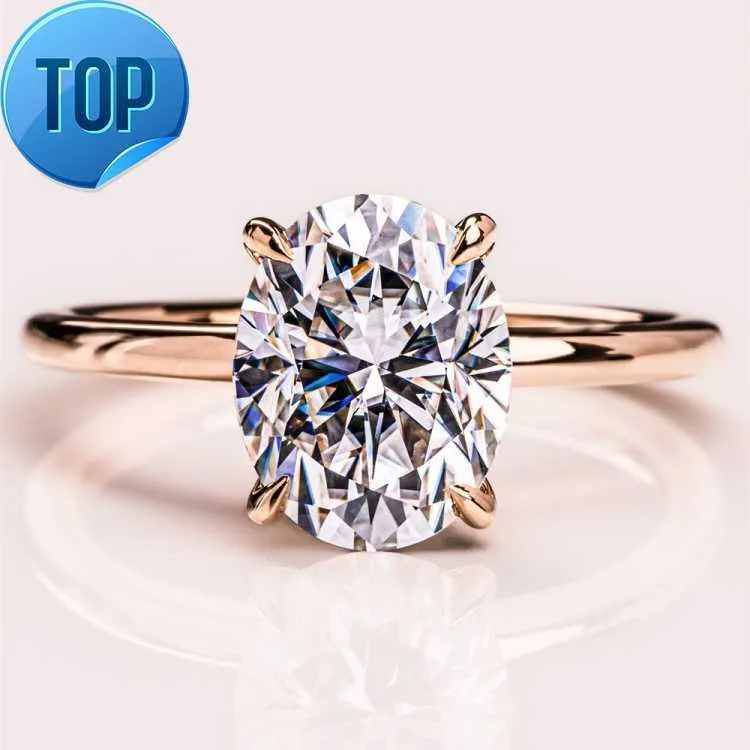 Redleaf custom diamond ring 18k gold gia igi certified oval lab created grown diamond wedding engagement lab diamond ring