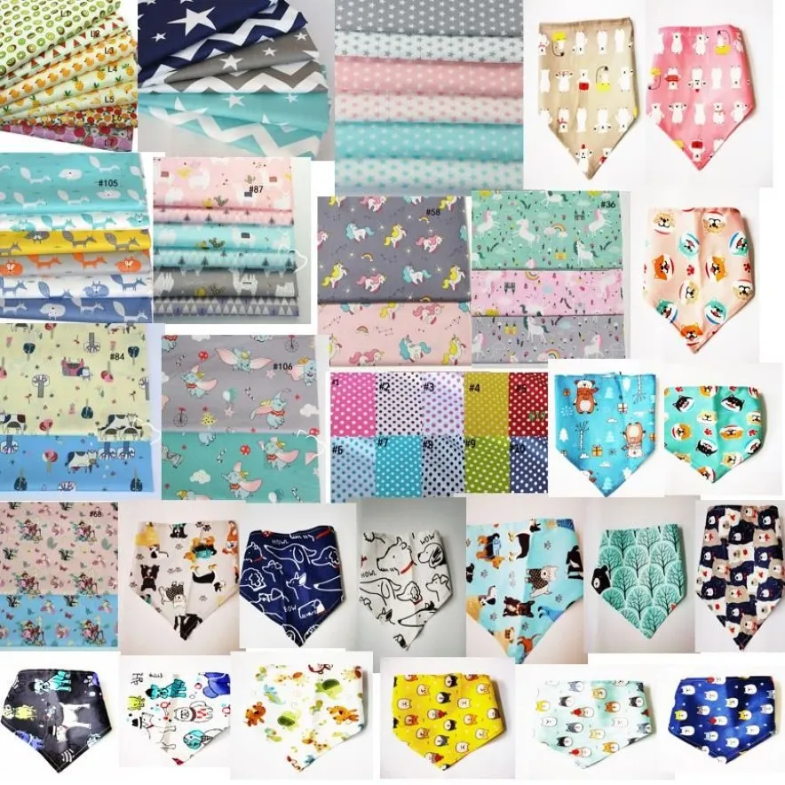 120pcs / lot vêtements pour chiens fabrication spéciale chiot bandanas pour animaux de compagnie collier écharpe noeud papillon fournitures en coton Y69248J