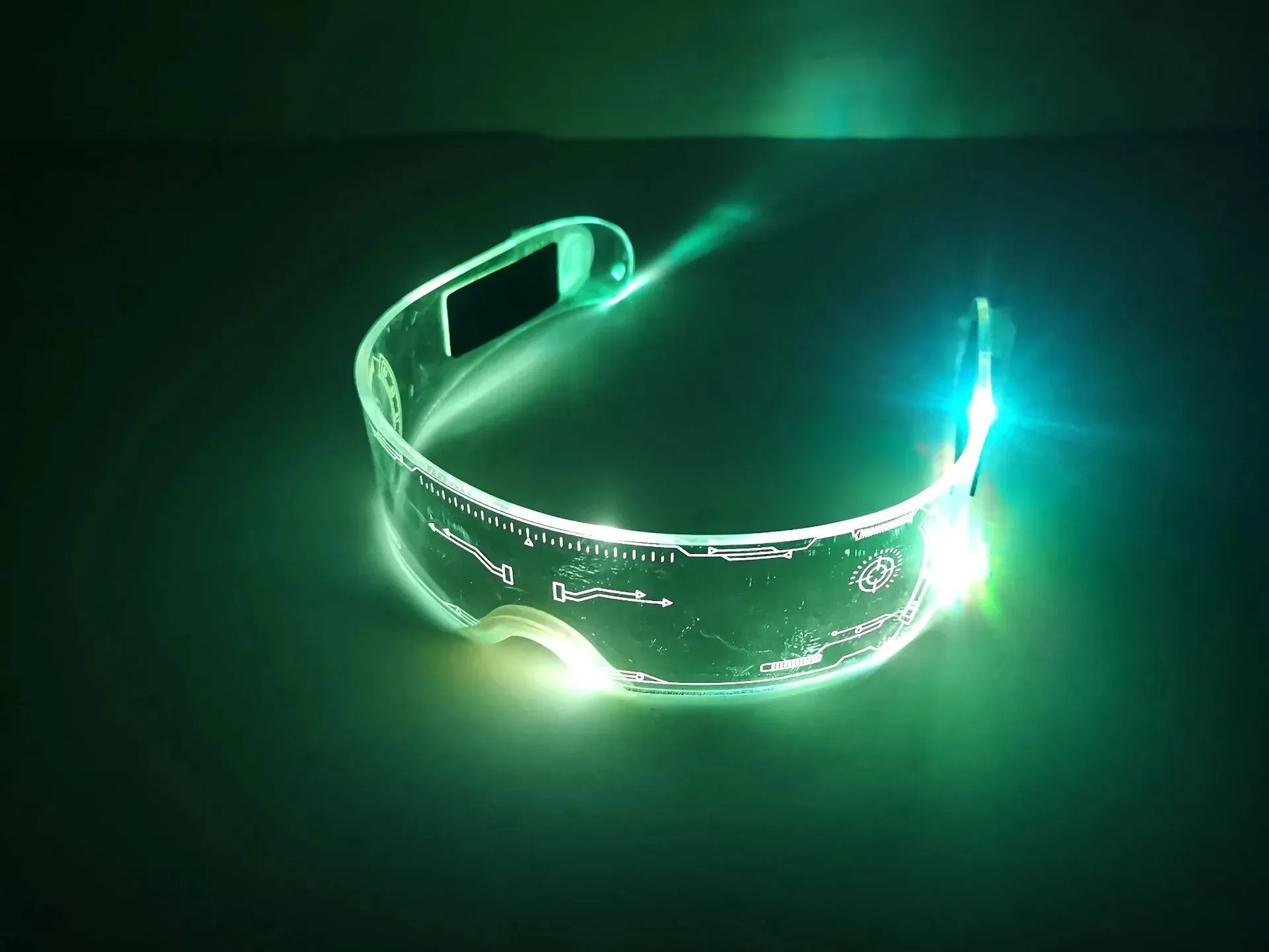 Jouets lumineux à LED, lunettes lumineuses en acrylique, Festival de musique, bar, fête de danse à l'élastique, lunettes lumineuses