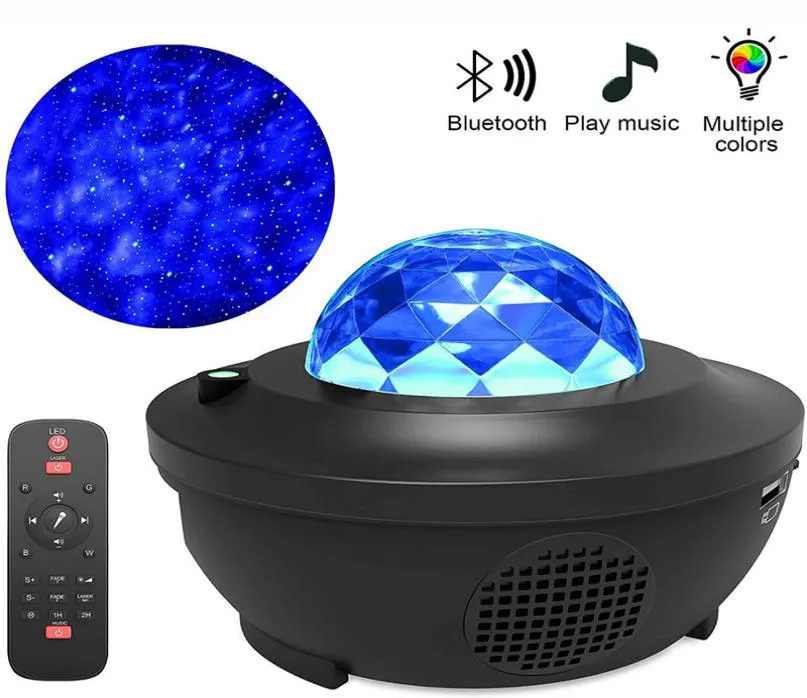 Dream Star Projector Audio Bluetooth Music Light Creative Gift Home LED Starlight Sleep Water Wave Remote Control Laser Light2572854