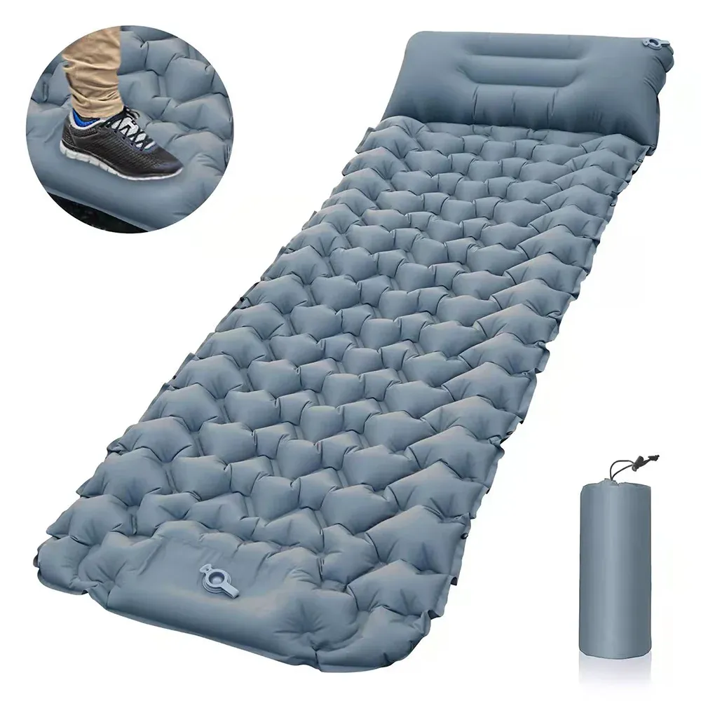 Tapis Tapis de couchage extérieur Camping matelas gonflable avec oreiller tapis de lit pliant tapis de Camping ultraléger randonnée Trekking tapis de voyage