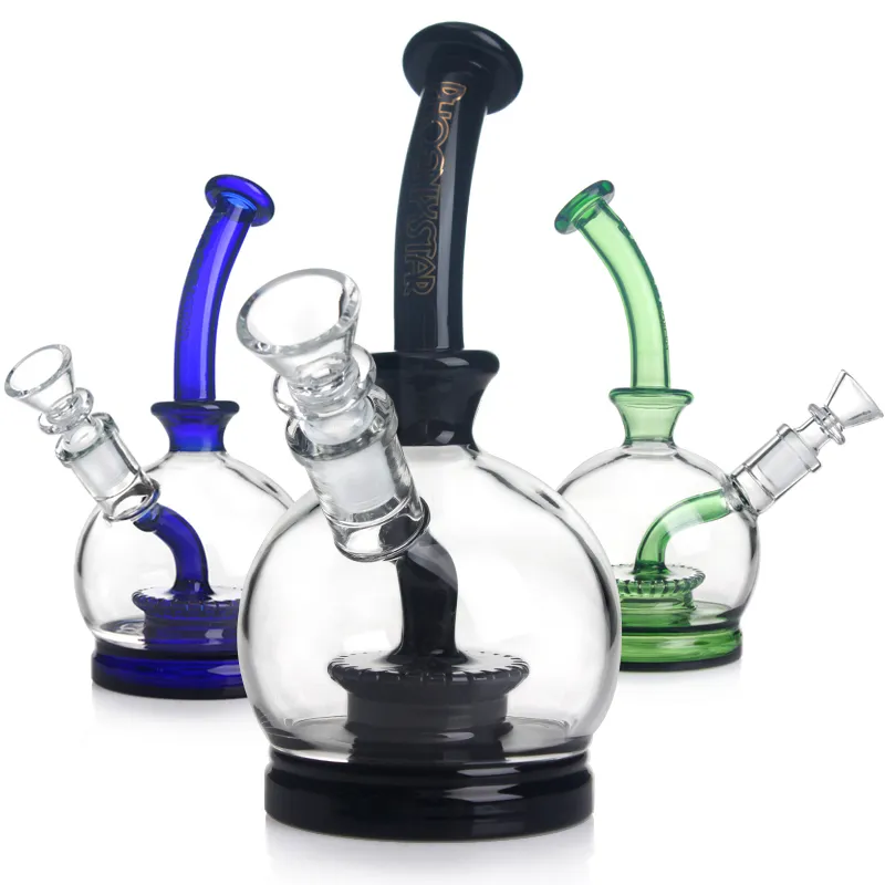 Phoenix New Bubbler Glass Smoking Bong Water Bong Hookahs com perc personalizado Cachimbo de água para fumar cachimbos de vidro 7,5''