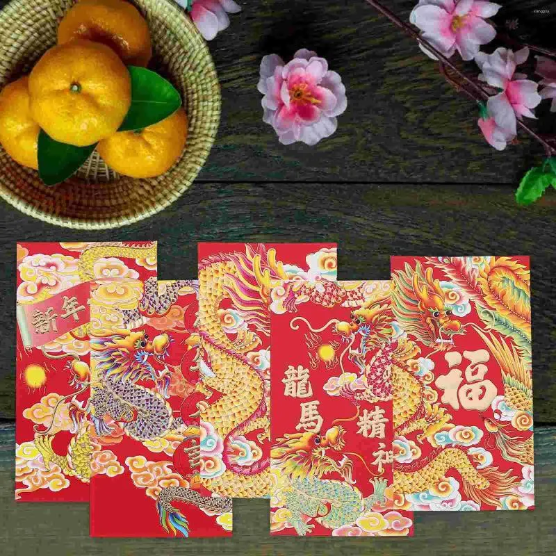 Geschenkpapier, HongBao Drachenjahr, rote Umschläge, chinesischer Stil, Geldpakete, Glückstüten (gemischter Stil)