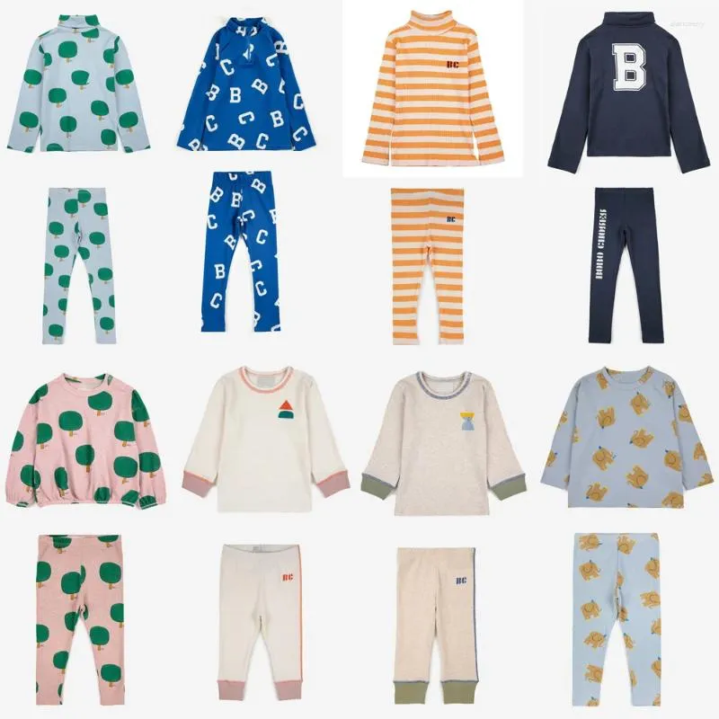 Set di abbigliamento Abbigliamento per bambini 2024 Autunno BC Marca Bambino Ragazzi T-shirt e pantaloni a maniche lunghe Neonate Outfit Carino Homewear