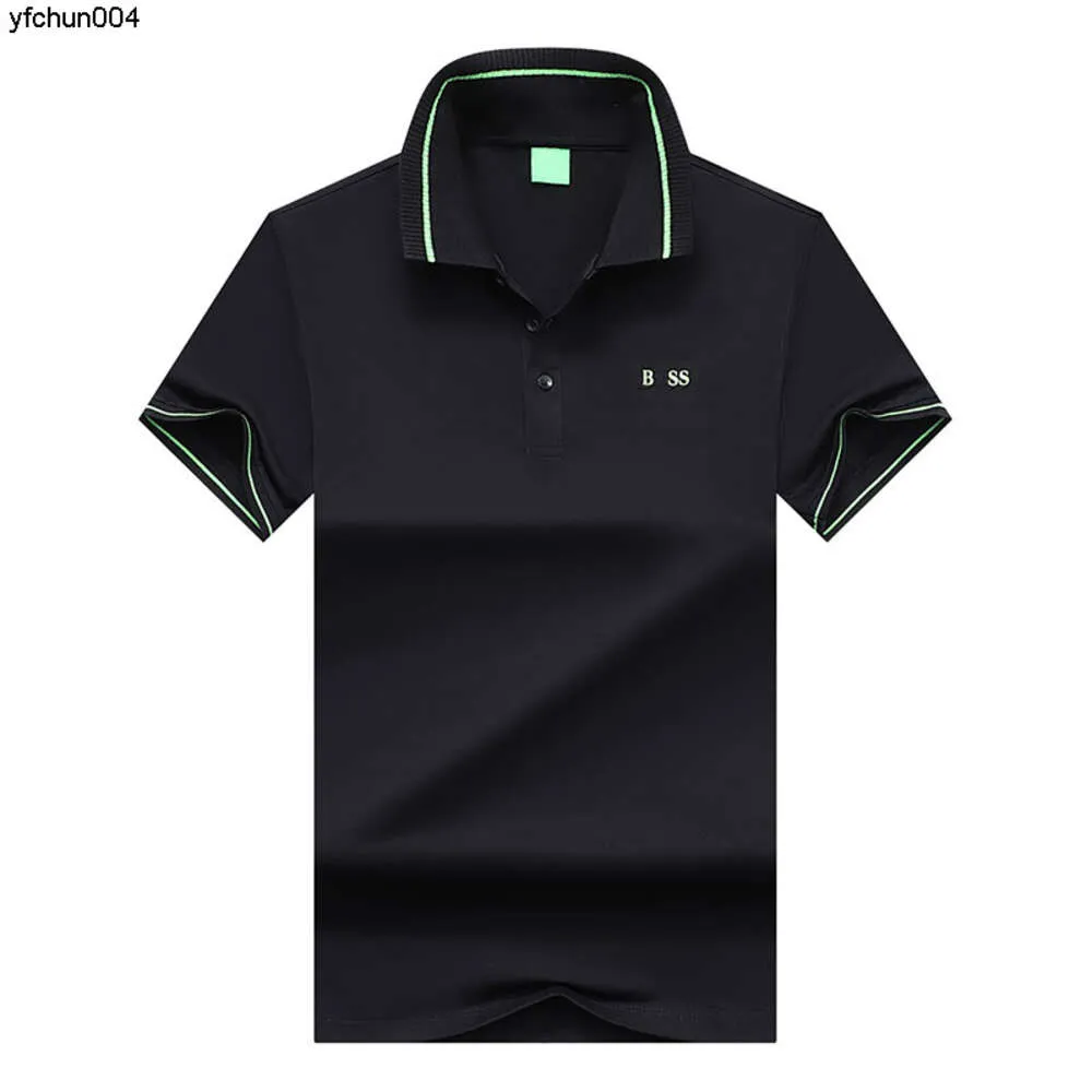 Camisa polo masculina chefe de alta qualidade moda camiseta gola de luxo algodão puro respirável topo negócios m-xxxl vrbz