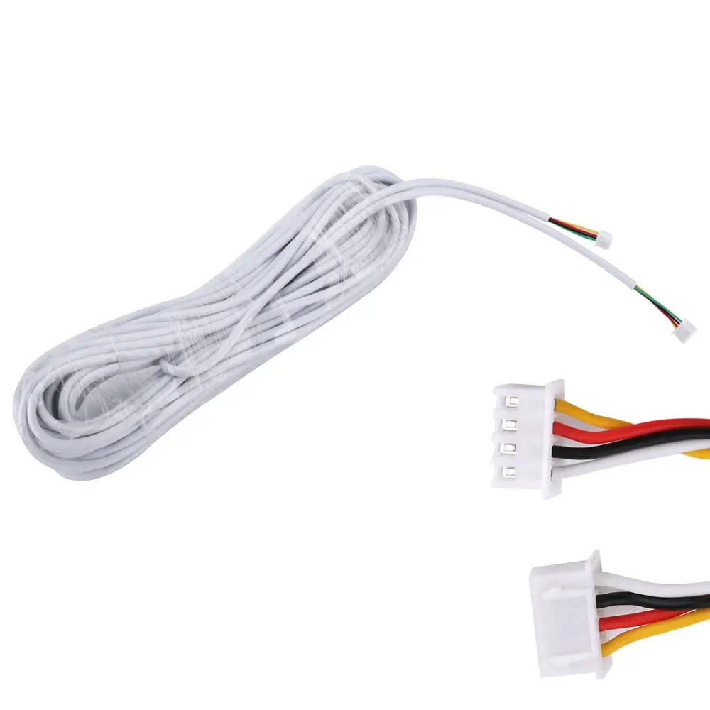 Tillbehör 15m 2,54*4p 4 trådkabel för videointercom Color Video Door Phone Doorbell Wired Intercom Cable