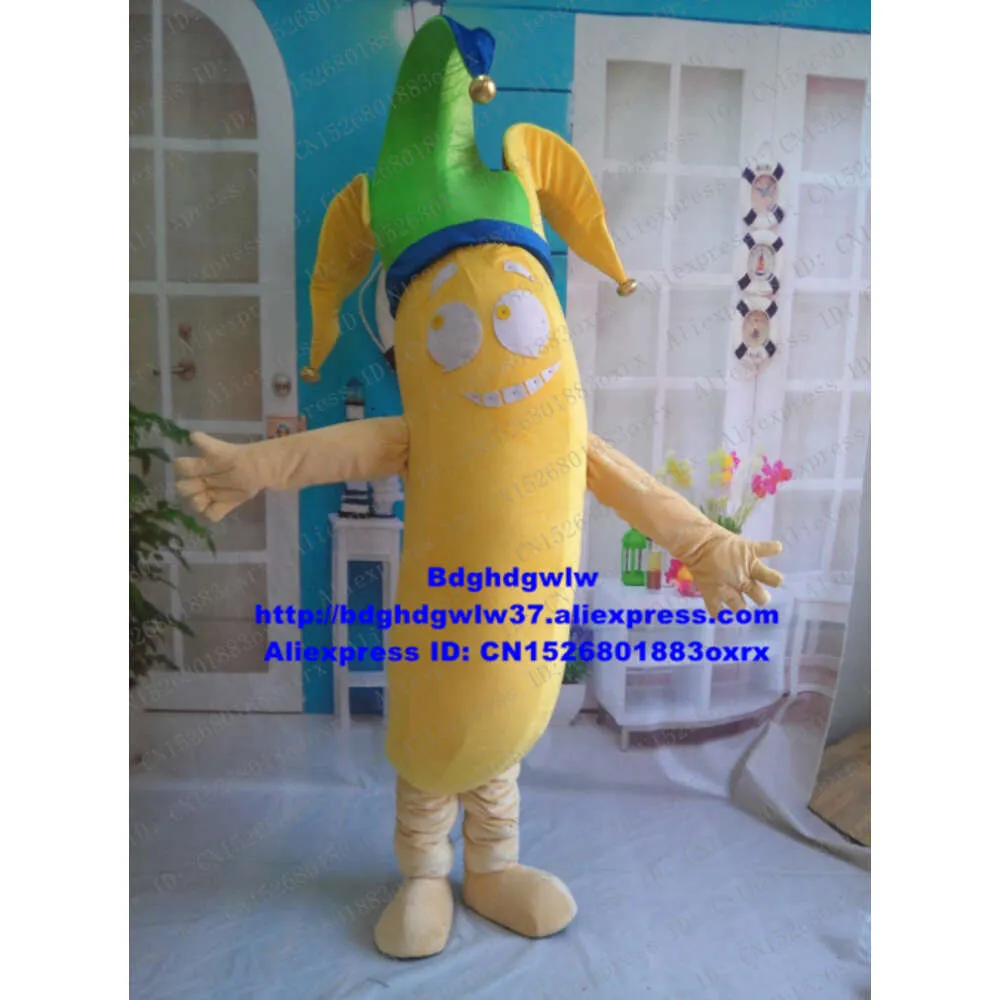 Disfraces de mascotas Plátano amarillo Banannas Pisang Plátano Musa Basjoo Basho Disfraz de mascota Carácter Hilarante Divertida Empresa Propaganda Zx2067