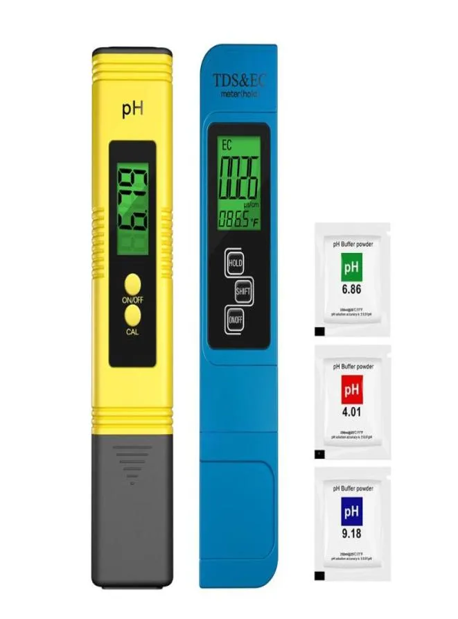 Ensemble de ph-mètre numérique TDS EC 0001400, moniteur de pureté de la qualité de l'eau, stylo de Test, affichage LED, testeur de température pour Aquarium et piscine Mete2741501