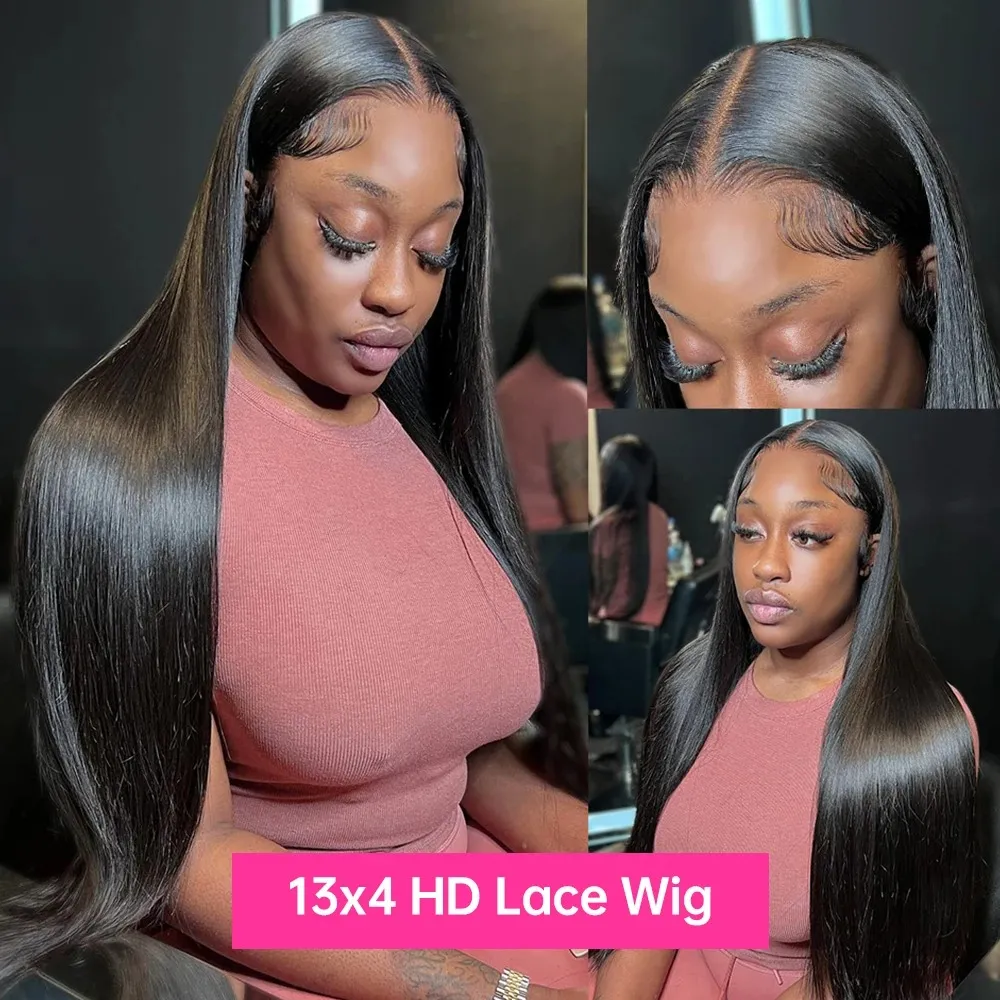 360 Full Wig Pre Plucked 28 30 32 Inch Brazilian Bone 