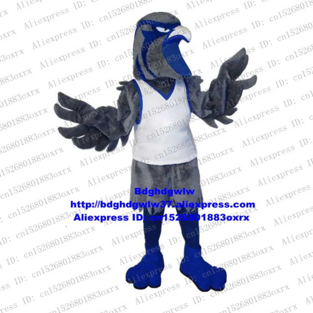 Costumi mascotte Pelliccia lunga grigia Aquila Falco Tercel Tiercel Falcon Avvoltoio Costume mascotte Personaggio adulto Ambulatorio Walking Meeting Benvenuto Zx1854