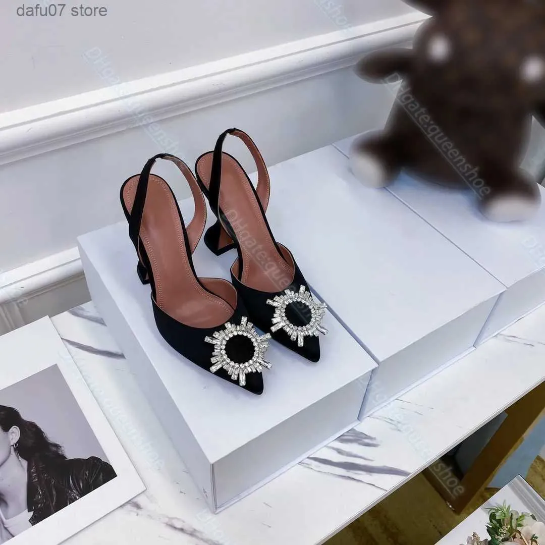 Sapatos de vestido Sandálias sapato designer homem sapato sandálias de salto grosso cristal diamante girassol casamento alto 10 cm com saco de pó frete grátis h240312