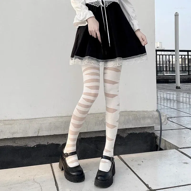 Frauen Socken Y2k Mädchen Strumpfhosen JK Lolita Bandage Oberschenkel Hohe Strümpfe Strumpfhosen Sexy Dessous Punk Stil Körper